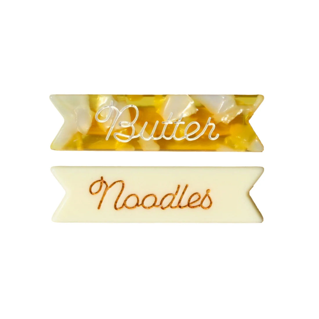Butter & Noodles Hair Clips by Eugenia