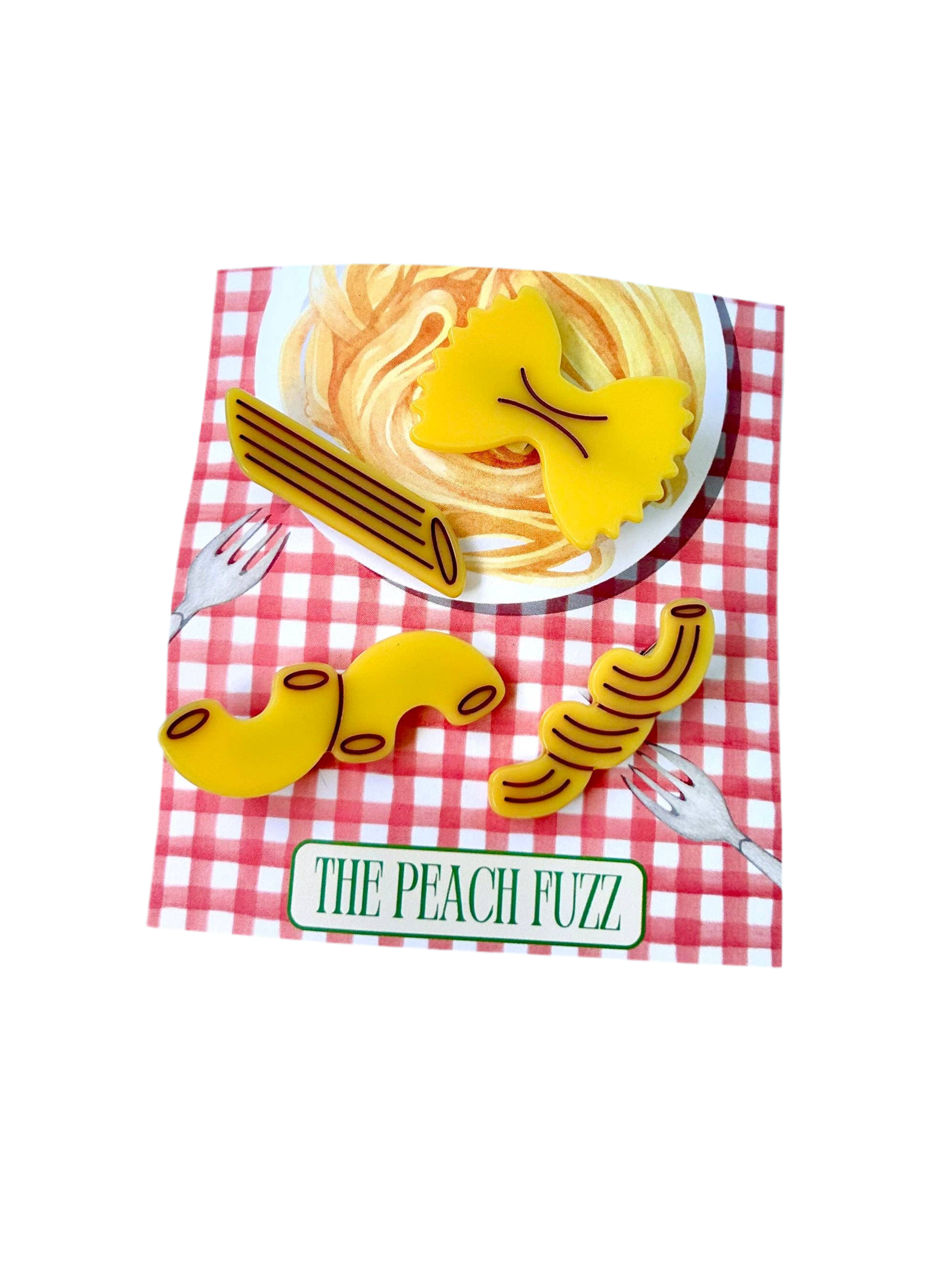 The Peach Fuzz - Noodle Mix Hair Clips