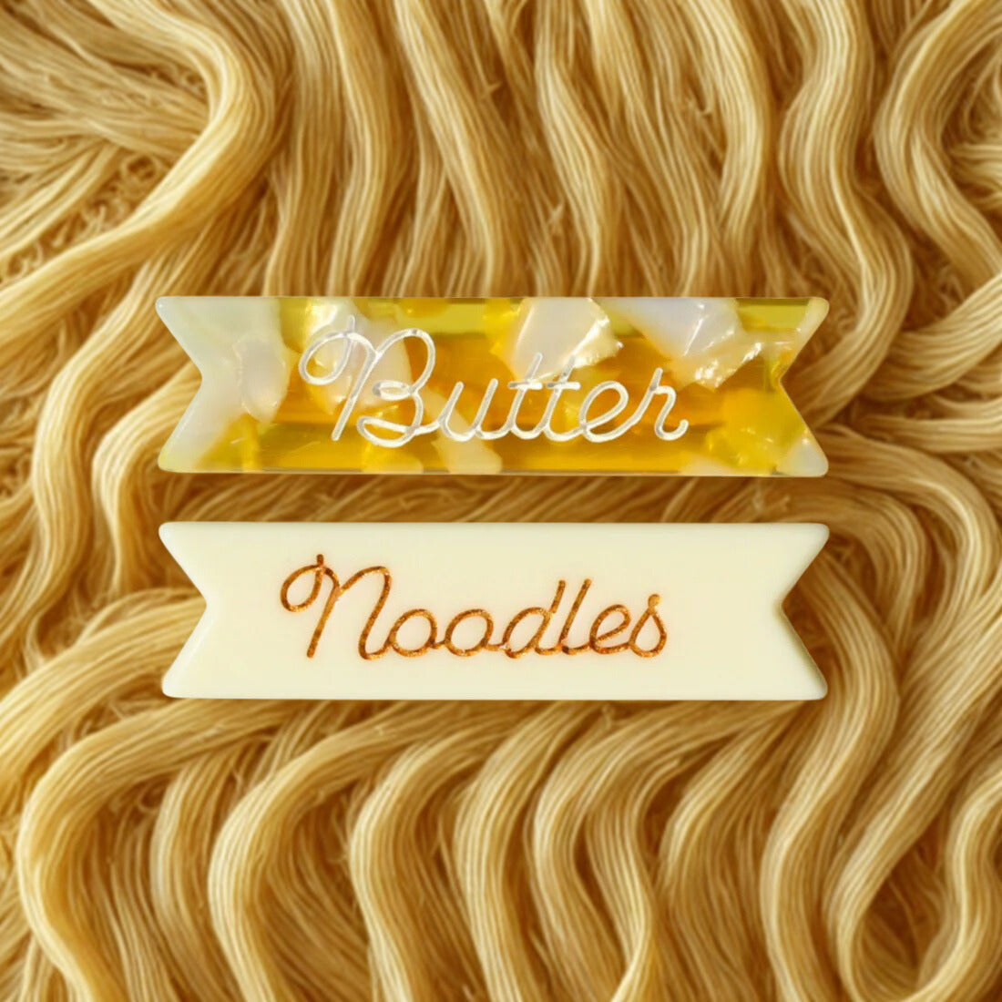 Butter & Noodles Hair Clips by Eugenia
