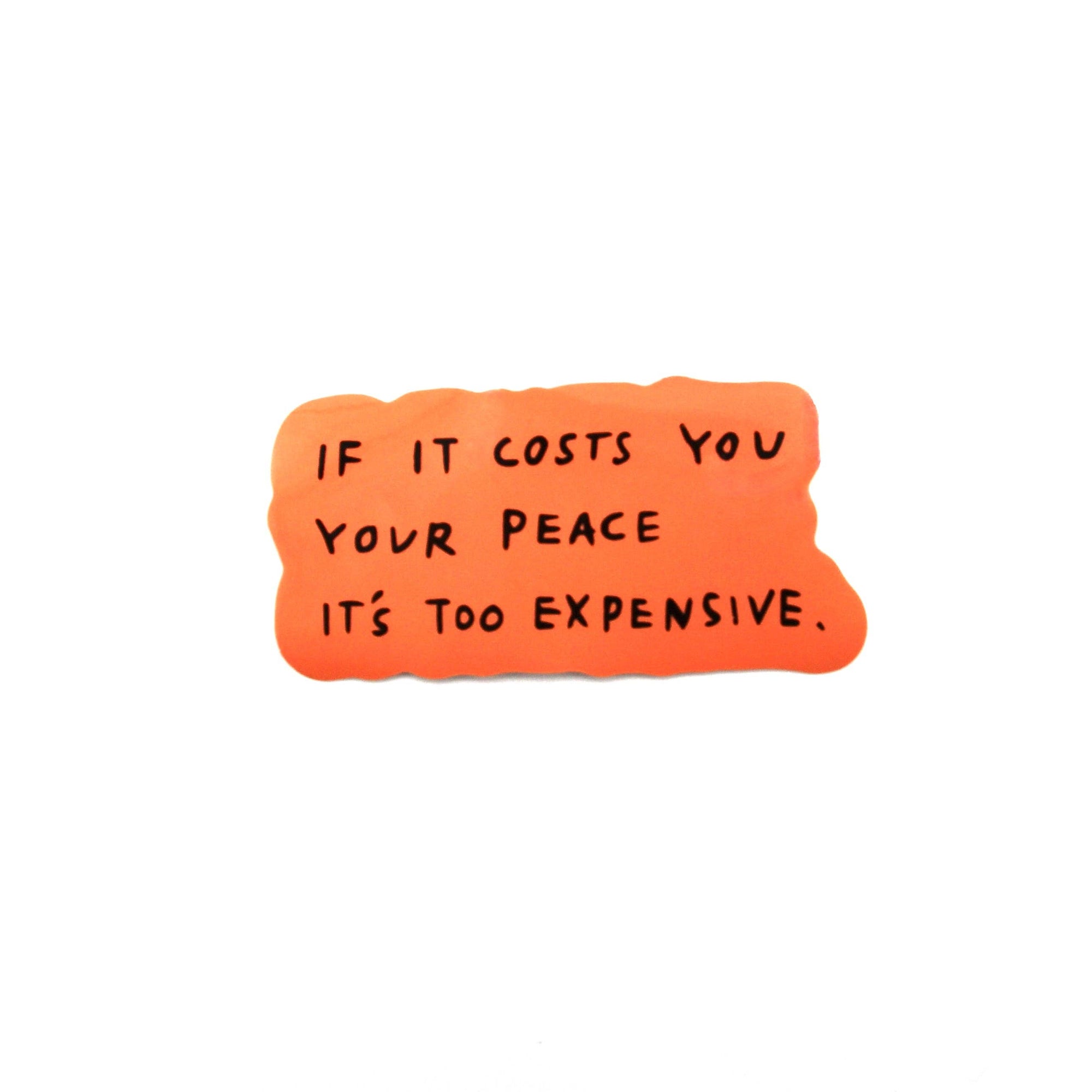 The Cost of Peace Sticker by Wear The Peace